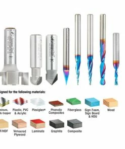 Hot Sale 🛒 AXIOM CNC BIT SET 9PC BY AMANA TOOL AR S 🎁 -Woodworking machine Store ABS900 3 79313.1601631554